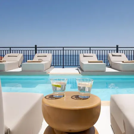 빌라 Oresis Panoramic Sea Retreat Access 100 Meters Skinária